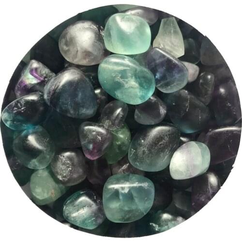 Natural colorful Fluorite crystal polished Fluorite gravel stones for aquarium