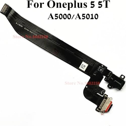 Original USB Charging Port Flex Cable For Oneplus 5 A5000 5T A5010 USB Charger Plug Board Charging Dock Motherboard Connector