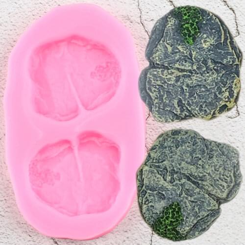 Fairy Garden Stone Path Silicone Mold Stone Texture Cupcake Chocolate Fondant Molds DIY Cake Decorating Tools Candy Resin Moulds