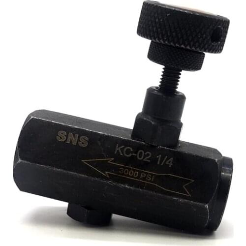 SNS Hydraulic Flow Control Valve KC series Wrought Iron Control Valve KC-02 G1/4 KC-03 G3/8 KC-04 G1/2 KC-06 G3/4