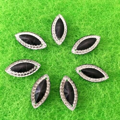DIY300pcs 18*10 mm handmade diamonds, dripping on resin rhinestones, used for womens wear, ornate flat back