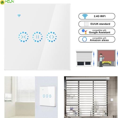 Smart Home WiFi Electrical touch Blinds curtain switch Ewelink APP Voice Control by Alexa Echo for Mechanical Limit Blinds Motor