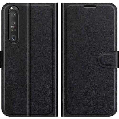 Shield Case On for Xperia 1 III 2021 Luxury PU Shield Wallet Stand Flip Case For Sony Xperia 5 10 III 2020 Protector