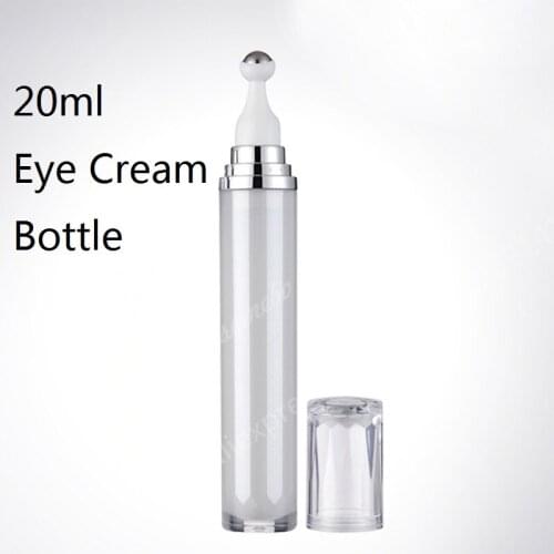 200pcs/lot Acrylic 20ml pearlescent white cream bottle, 20ml bottle grade Cream Ball, Roll on bottle, cosmetic packaging bottle