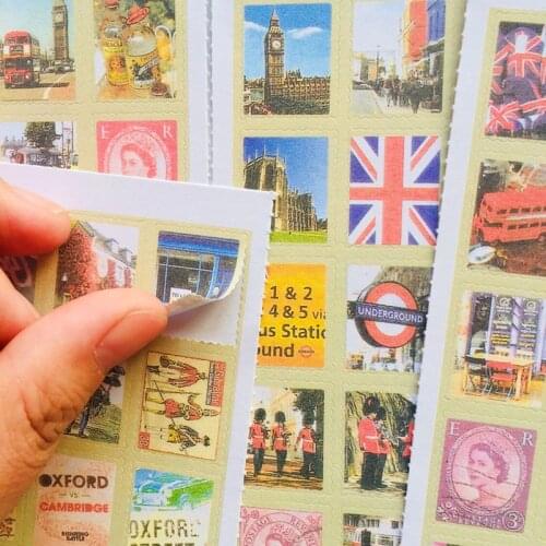 4 Sheets /Pack Stylish Travelling London Stickers Notebook Album DIY Decoration