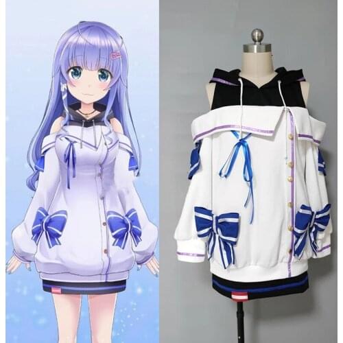 Anime Hololive VTuber Yuuki Chihiro Daily Uniform Party Dress Full Set Cosplay Costume Halloween Women Free Shipping 2021 New
