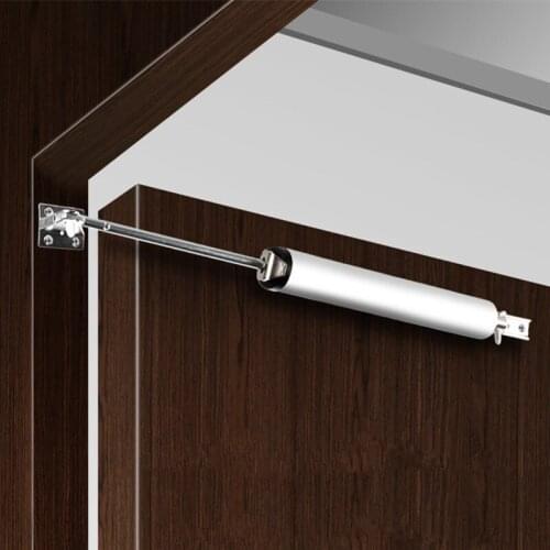 Automatic Door Closer Gas Spring Buffer Aluminum Alloy 90 Degree Positioning Mute Adjustable Strength 15~30 KG For Fire Fighting