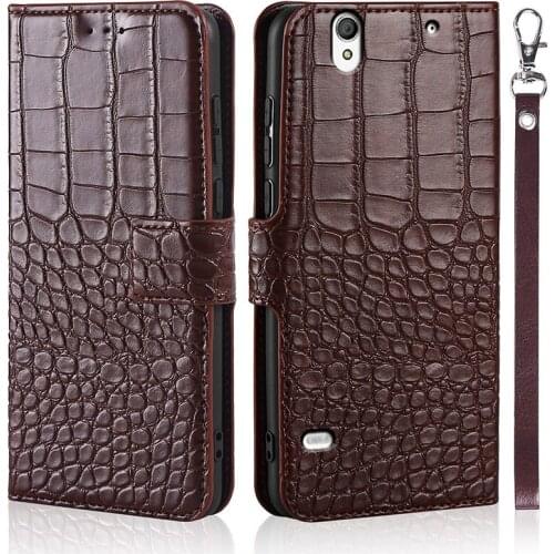 Case for Sony Xperia C4 Dual Case flip Crocodile texture leather case for Sony Xperia C4 Dual cover with card holder