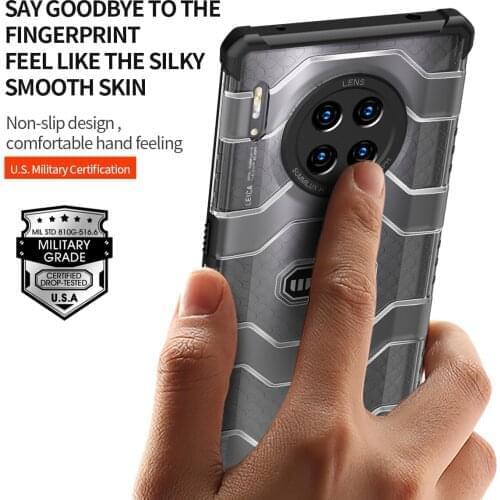 Mate30 Pro Case Wlons Military Explorer Anti Falling Certification Case for Huawei Mate 30 Pro 5G Full-Body Rugged Shield Cover