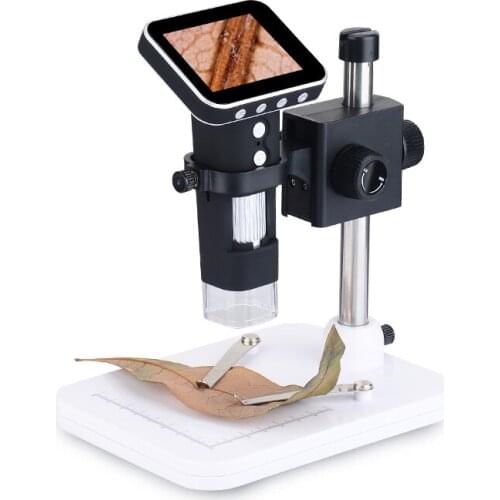 8 LED Lights Illuminant 1000X USB Zoom Camera Magnifier Portable Digital Video Microscope with Stand & LCD Displayer