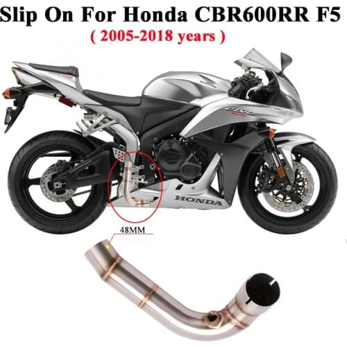 For Honda CBR600RR F5 2005 - 2018 Motorcycle Exhaust Escape Modified Middle Link Pipe Delete Eliminator Enhanced Slip-on