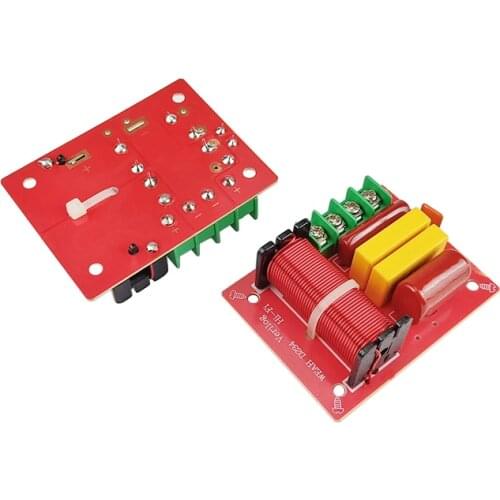 80W 2 Way Treble Bass Speaker Crossover Hifi Sound Quality Improvement Tool for Below 6inch Speaker 4-8ohm