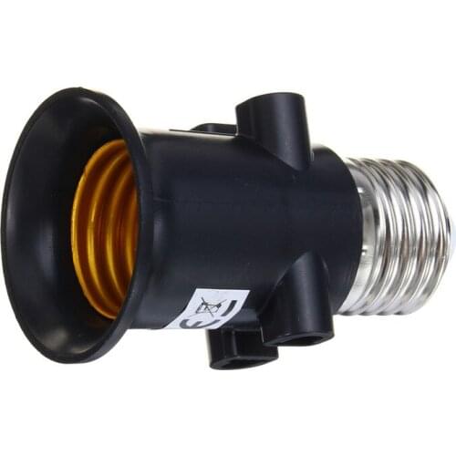 E27 lamp adapter 4A PBT fire lamp socket with plug EU AC100-240V led ligh fixture night light lamp base