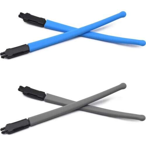 HKUCO Blue/Grey Rubber Replacement Black Frame Legs For Marshal MNP OX8091 Glasses frame