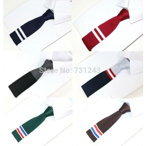 Knitted Mens ties Polyester Knit necktie for men Party Business Brand Handmade Cheap Neck Tie