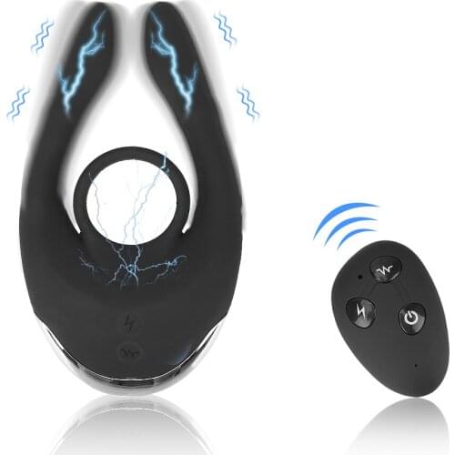 Cock Rings Vibrating Penis Ring Electric Shock Dildo Vibrator Anal Clitoris Stimulation 10 Speed Penis Delay Ejaculation