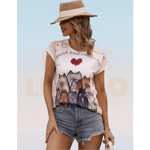 LOVE LICHAO Women's T-shirts With Print