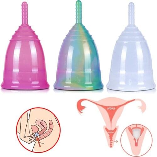 Medical Grade Silicone Menstrual Cup Women Menstrual Period Cup Coppetta Mestruale Coupe Feminine Hygiene Pad Tampon Alternativ