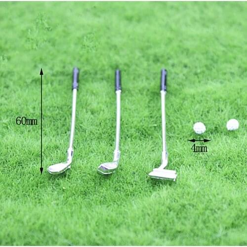 Tiny Simulation Decoration Doll-house Miniature Scene Golf Clubs Pretend Play Toy Mini House Accessories Increase Baby Toys
