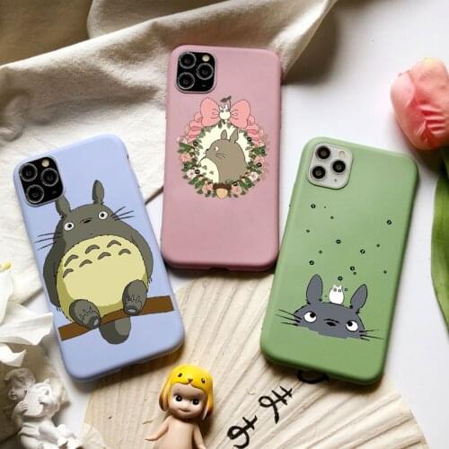 Totoro Spirited Away Ghibli Miyazaki Anime Soft Silicone phone Case for iPhone 11 12 Pro Max XS XR 8 7 6 6s Plus Cover Coque