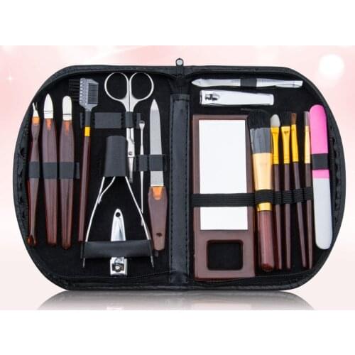 17pcs/set Nail Clipper Set Beauty Set Nail Scissor Clipper Manicure Kit Makeup Eyebrow Trimming Manicure Tools