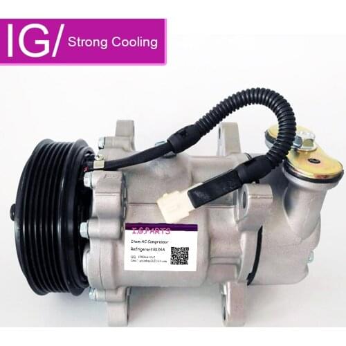 FOR A/C AIR CONDITIONING COMPRESSOR PUMP FOR PEUGEOT 206 AC COMPRESSOR SD7V12RA1501 SD6V121412F SD6V121412