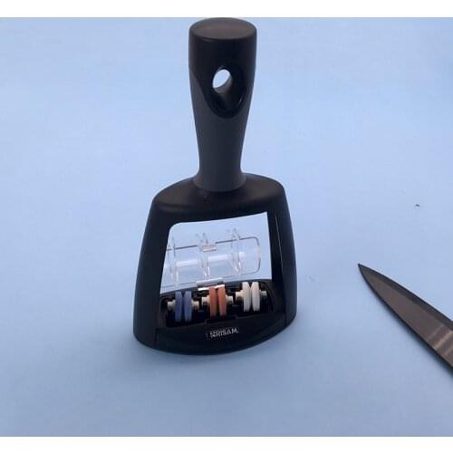 2021 new sharpener grinding wheel three modes hand-held sharpener whetstone household sharpener whetstone sharpener tool