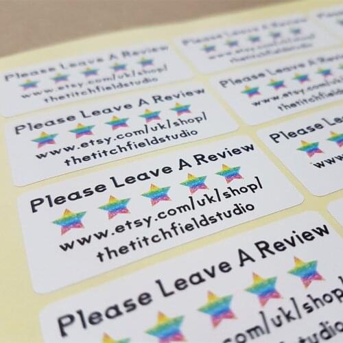 Review Stickers For Handmade Goods, Thank You For Your Order Stickers, Business Stickers, Order Package Lables