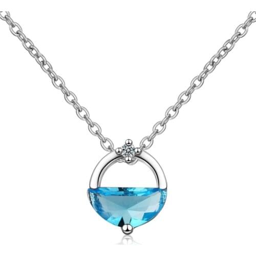 Sole Memory Summer Cool Spring Literature Crystal Sweet 925 Sterling Silver Clavicle Chain Female Necklace SNE420