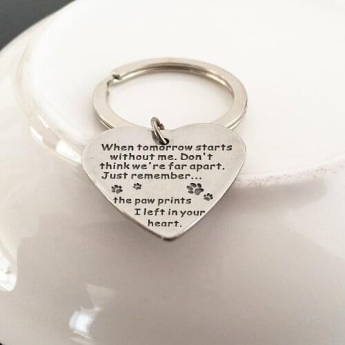 Pets Memorial Gift Stainless Steel Custom: When Tomorrow Starts Without Me.Just Remember...The Paw Prints I Left In Your Heart