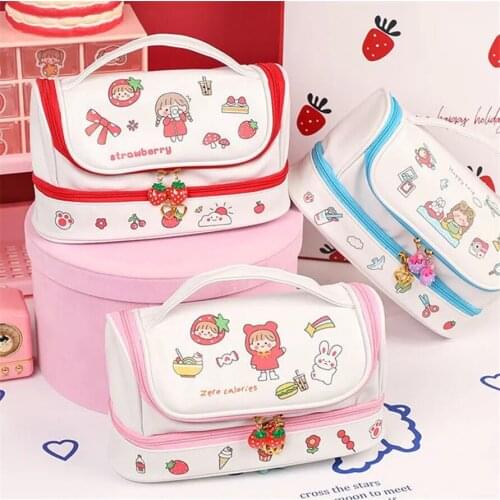 Kawaii Pencil box Cases pen Case bag Korean Stationery estuche Escolar Etui Cute Scolaire School Supplies Escolares pencilcase