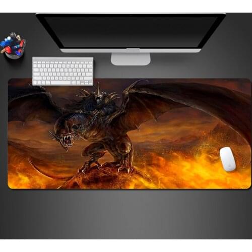 Cool Fire Dragon Best-selling Mouse Pad Personality Creative Animation Game Mouse Pad Natural Rubber Washed Large Mouse Mats