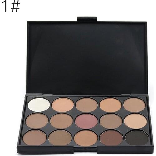 Professional Women Facial Makeup Cosmetic Eyeshadow Palette 15 Colors Smoky Natural Long Lasting Eye shadow Palette