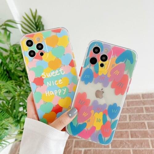 Tobebest Graffiti Love Clear Phone Cases for iphone 12 Pro Max 11 Pro X XS Max XR 7 8 Plus 12mini SE2020 Shell Cover