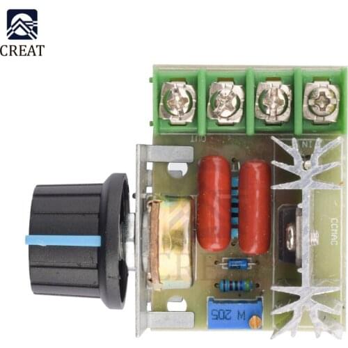 2000W SCR Voltage Regulator Dimming Dimmers Speed Controller Thermostat Electronic Voltage Regulator Module AC 220V