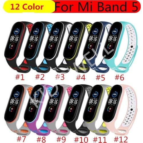 200pcs For Mi Band5 strap sport Silicone watch wrist Bracelet miband strap accessories bracelet smart for Xiaomi mi band 5 strap