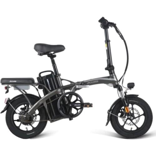 Folding Single Electric Bicycle 48v Lithium Battery Aluminum Alloy For Adults