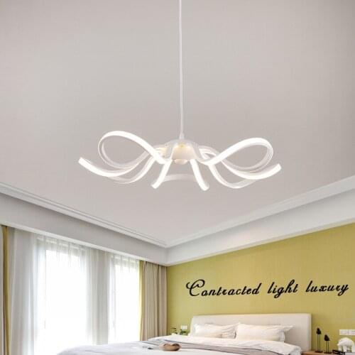 Led modern simple study bedroom small living room balcony office lighting aluminum Chandelier