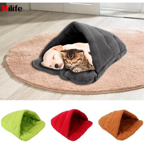 Warm Cat Bed Lovely Pets Cushion Winter Warm Slippers Style Short Plush Pet Sleeping Sofa Dog Puppy House