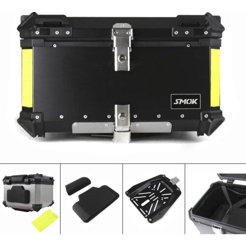 Universal Motorcycle Top Rear Luggage Tool Box Helmet Key Case Travel Storage Trunk Tail Carrier Aluminum Waterproof Accessories