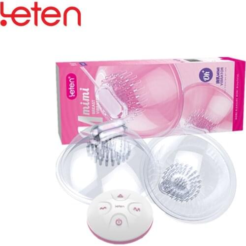 Leten Double Cups Rotated Nipple Vibrator 10 Speeds Breast Pump Vibrating Bra Nipple Sucker Strap on Vibrador Sex Toys for Woman
