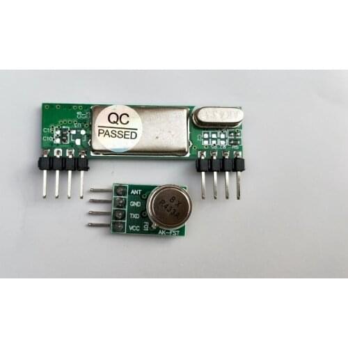 10set/lot New 5V 433Mhz Superheterodyne 3400 RF Transmitter&Receiver Link Kit For Arduino ARM MCU