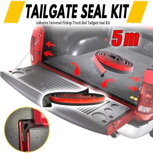 5M Adhesive Universal Weather Stripping Pickup Truck Bed Rubber Tailgate Seal Kit Tailgate Cover Sound Insulation