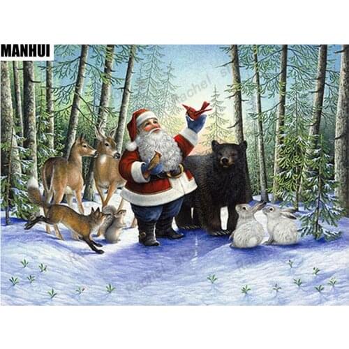 Diamond Embroidery Diy Diamond Painting Cross Stitch Kits Diamond Mosaic Santa Claus Full Square Diamond Embroidey DE008