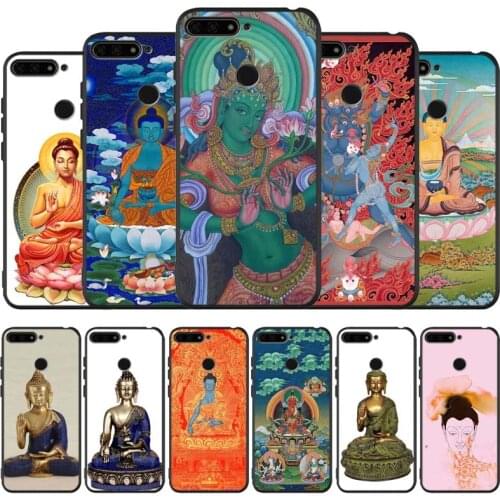 Galactic Gautama Buddha Budha black Silicone Phone Case For honor 30 20 Pro 8 8X 9 10 20 Lite Mate 10 20 30 Lite Pro cover