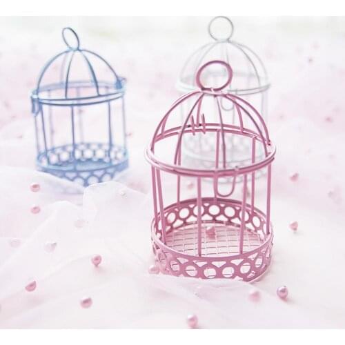 Decorative Bird Cage Durable Wear Resistant Iron Wedding Garden Decor Candle Box for Party
