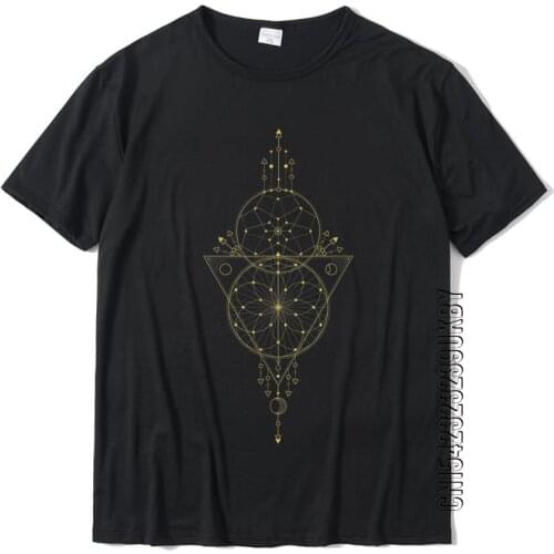 Flower Of Life Sacred Geometry T-Shirt Men New Arrival Casual Tops & Tees Cotton Top T-Shirts Fashionable