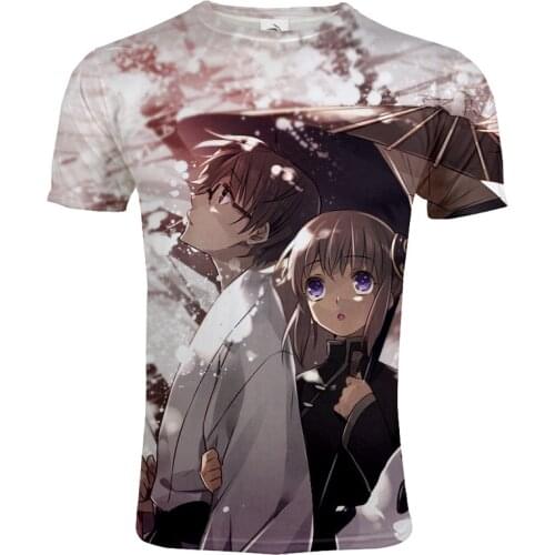 Fashion Anime Gintama 3D Printed T-shirt Men/Women Casual O-Neck Streetwear Tshirt Trendy Hip Hop Unisex T Shirt Male Tees Tops
