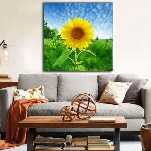 HD oil painting Modern Sunflower Wall Art Flowers Canvas Painting Posters Prints Art Pictures Living Room Home Decorative