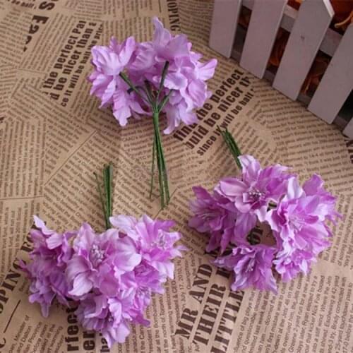 4CM/72PCS Artificial Small Fabric Butterfly flower,silk cherry blossom branches,wedding bouquet floral arrangements,garland hair